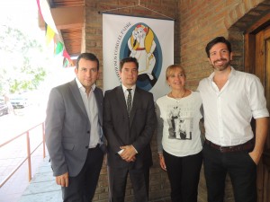 García Zalazar junto a Enzo Rizzo, Patricia Giménez y Sebastián Alcaraz.