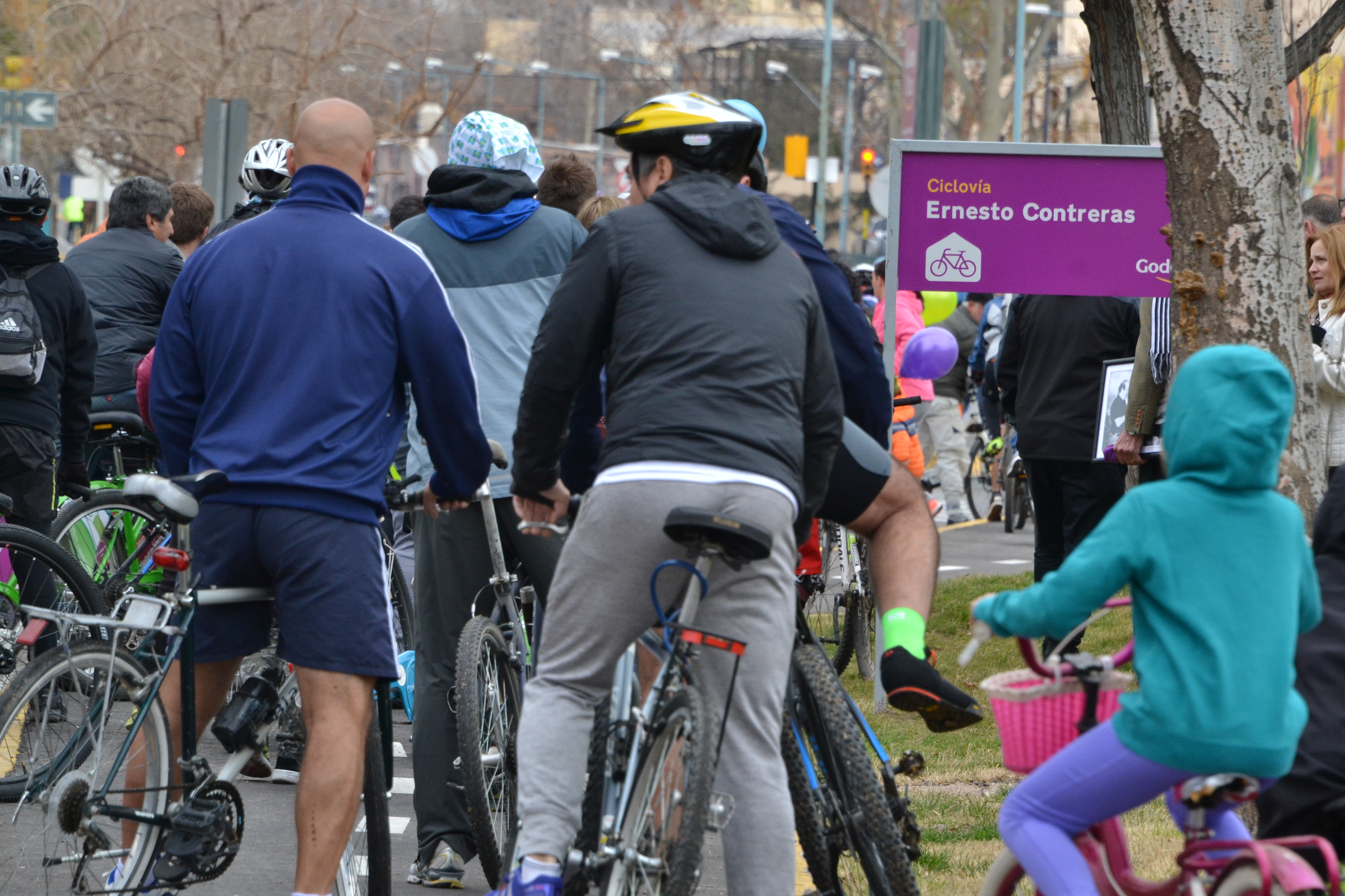 Los vecinos se sumaron a la Gran Bicicleteada que uni Godoy Cruz