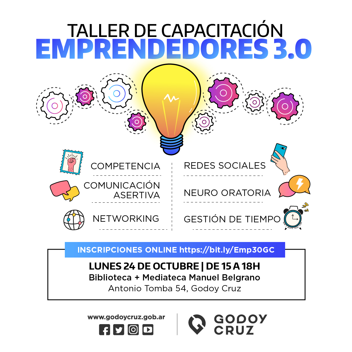 Inscripciones Abiertas Taller Para Emprendedores 30 Godoy Cruz 0371