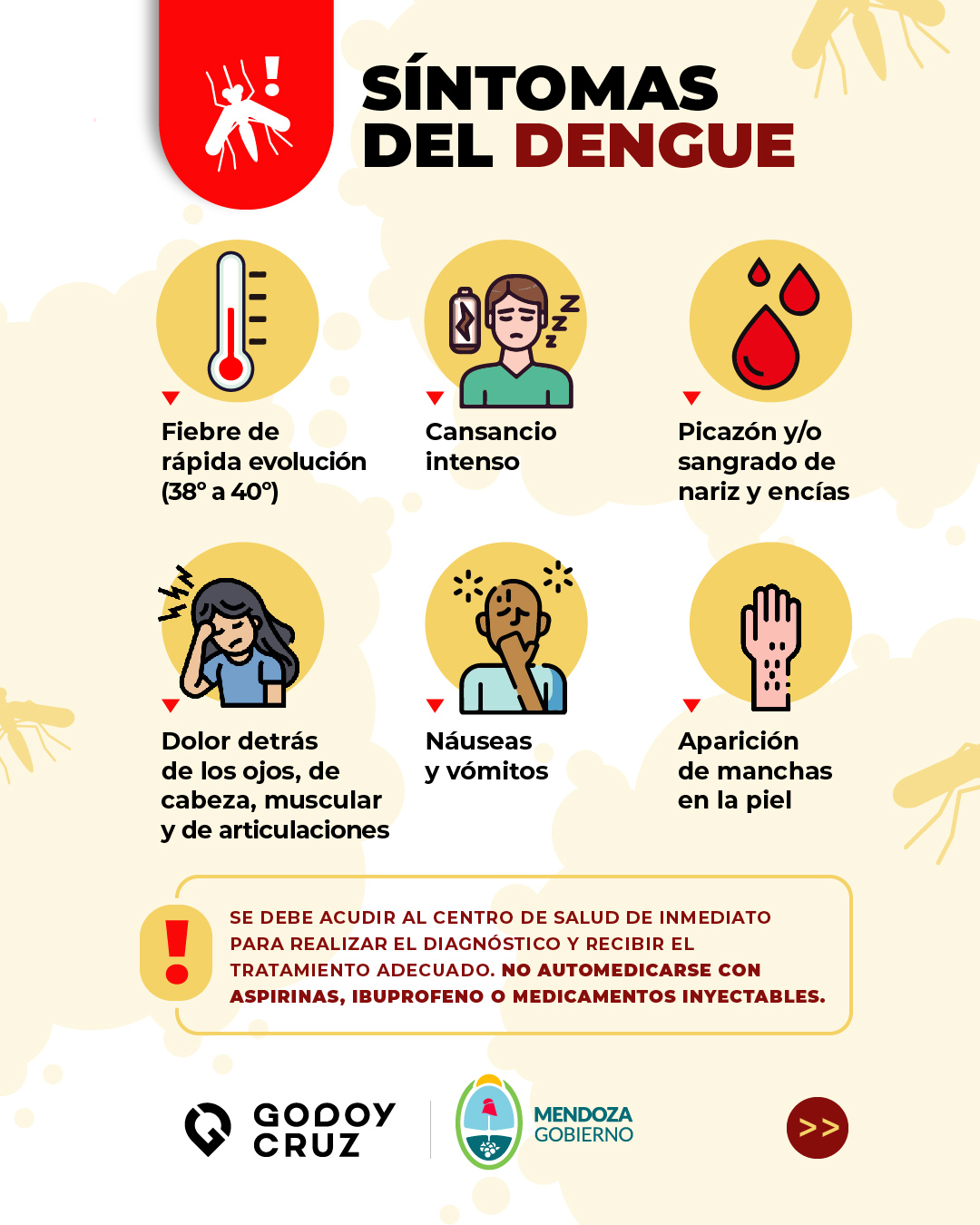 síntomas del dengue