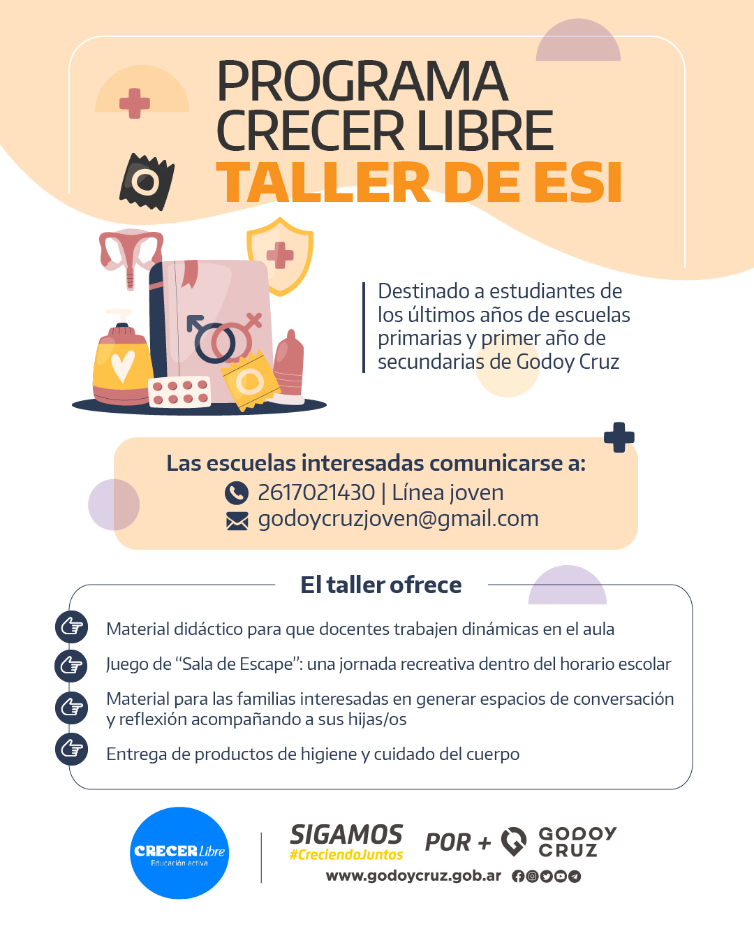 Taller de Educación Sexual Integral (ESI): convocatoria abierta para  escuelas del Departamento - Godoy Cruz